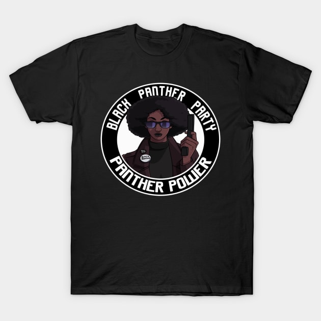 Black Panther Party T-Shirt by Noseking